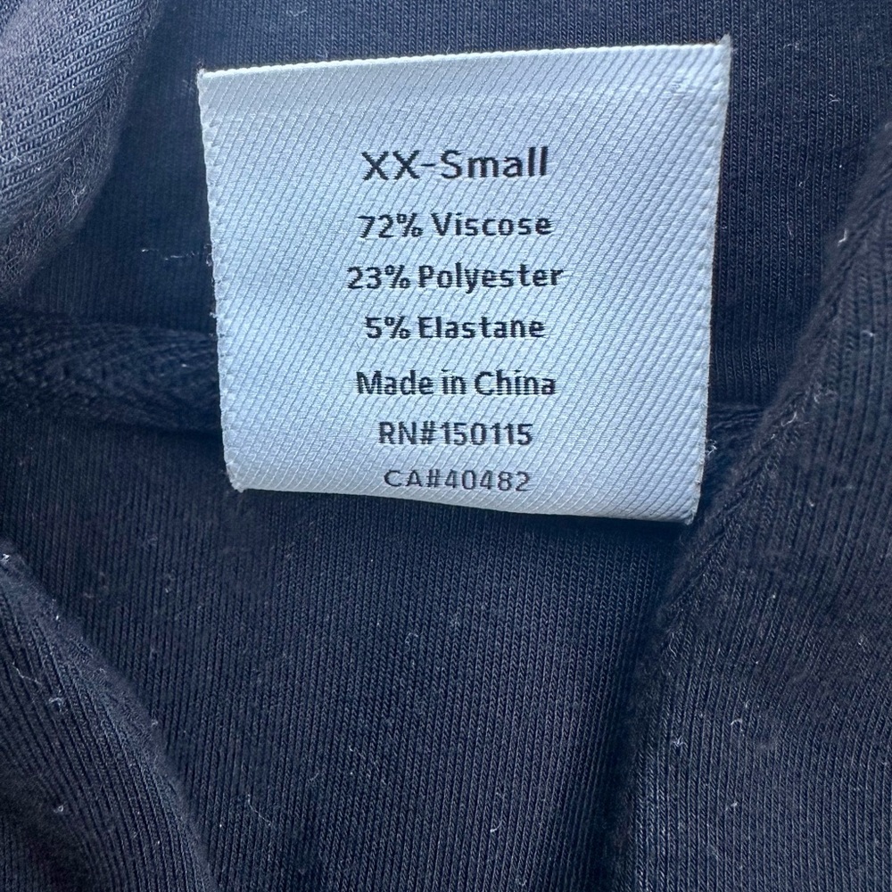 Varley Pelham Zip Through Black Zip-Front Black Women's Sweatshirt Jacket, XXS - Picture 8 of 16